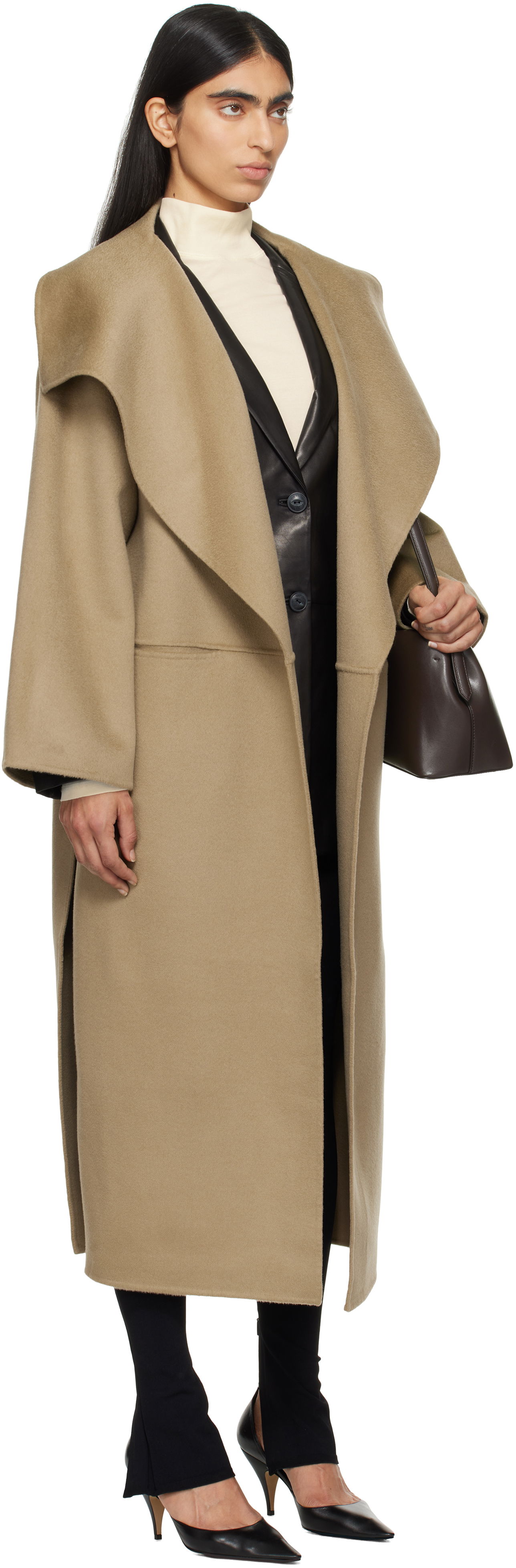 Kabáty TOTEME TOTEME Signature Wool Cashmere Overcoat Béžová | 234-WRO885-FB0049, 1