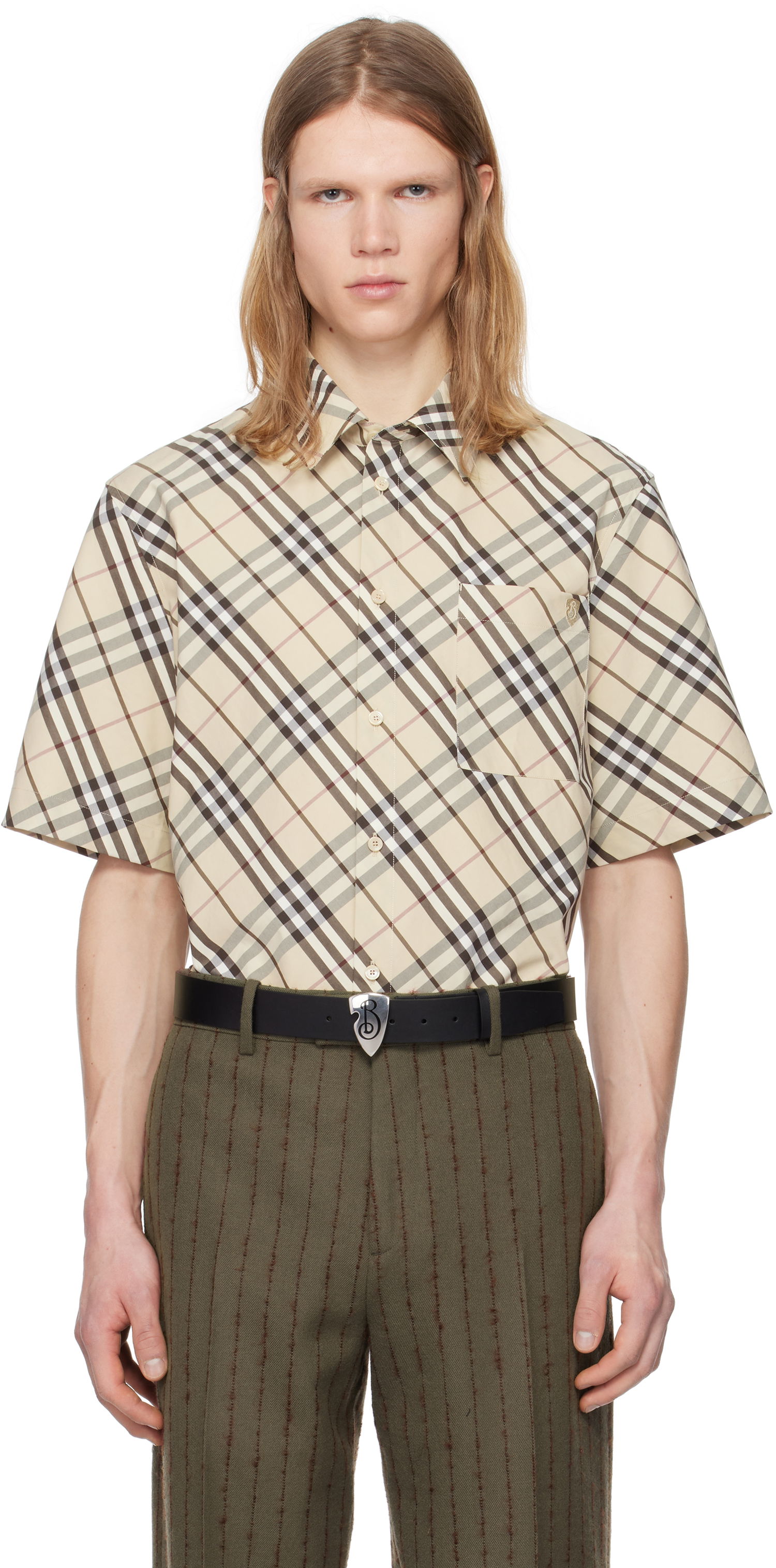 Košeľa Burberry Burberry Check Cotton Shirt Béžová | 8105349, 0