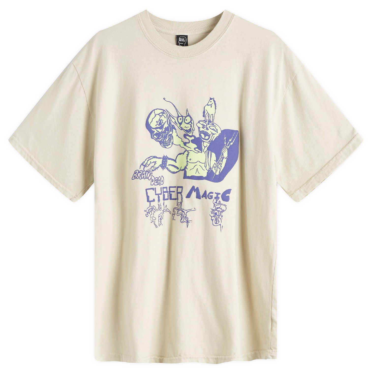 Tričko Brain Dead Cyber Magic Graphic Print T-Shirt Béžová | W24T00004080-OAT, 0