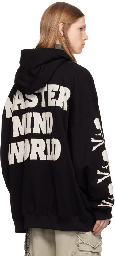 Mikina Mastermind WORLD Mastermind World Oversized Skull Crossbones Zip Hoodie Čierna | MW25S14-SW026-015, 2