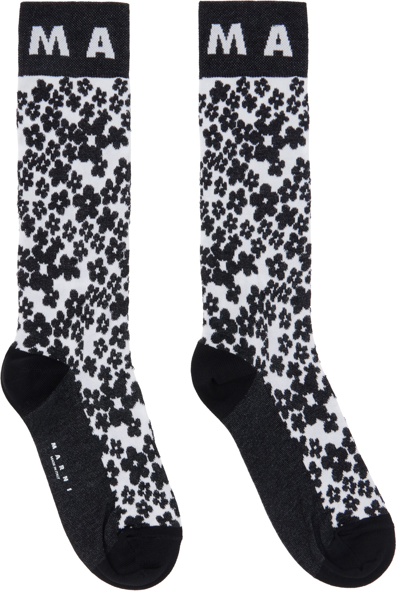 Ponožky Marni Marni Flower Intarsia Socks Čierna | SKMC0205Q0 UFC184, 0