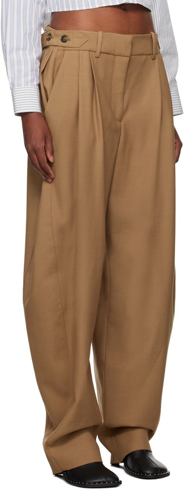 Nohavice Stella McCartney Stella McCartney Wide Leg Trousers Hnedá | 6401383CU750, 1