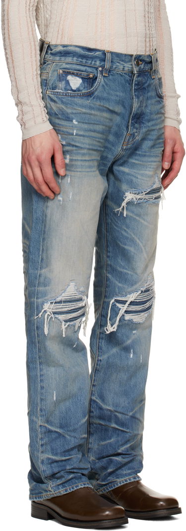 Džínsy AMIRI AMIRI Pleated Denim Straight MX1 Jeans Modrá | AMDNGH1087, 1