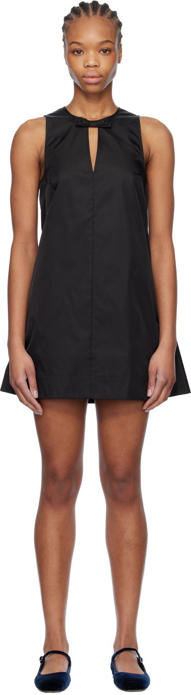Šaty GANNI GANNI Duchesse Nylon Minidress Čierna | W0472, 0