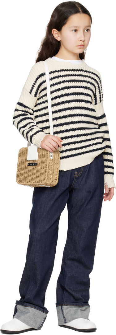 Taška cez rameno Marni Marni Kids Woven Crossbody Bag Hnedá | M01474-M00UY, 3