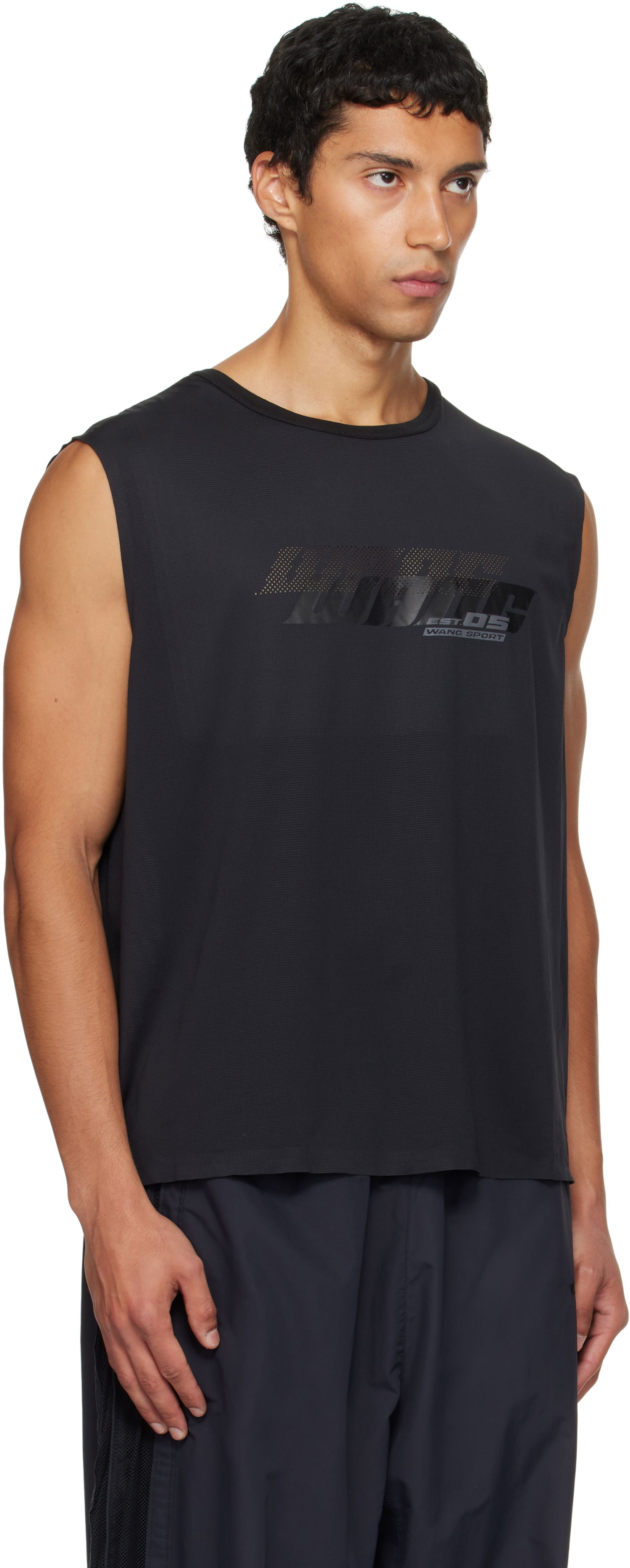 Tielko Alexander Wang Alexander Wang Graphic Logo Muscle Tank Top Čierna | 6CC3251089, 1