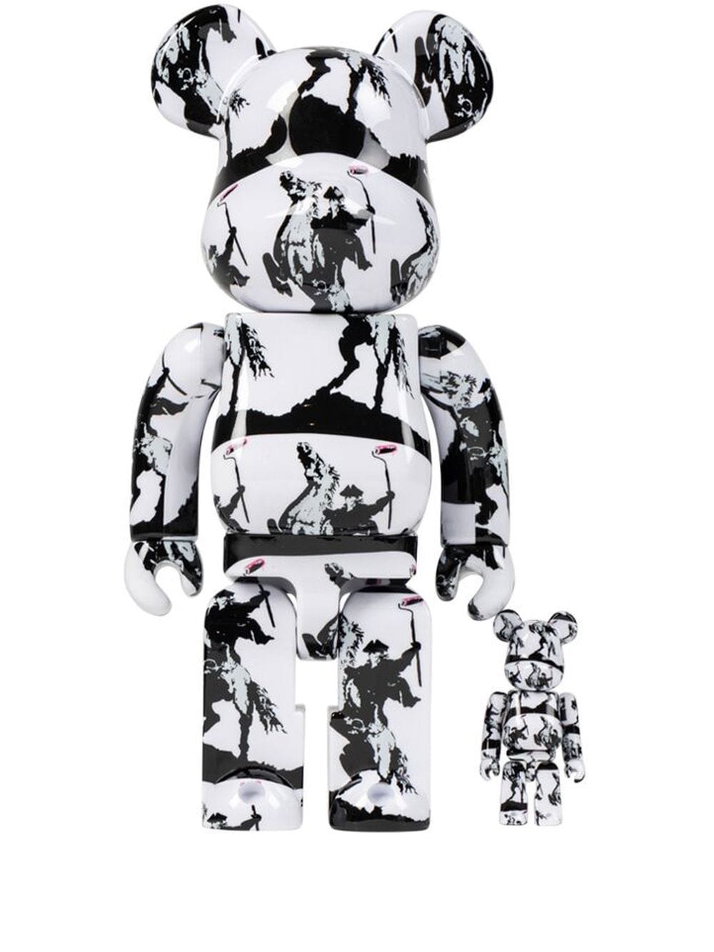 Zberateľské Medicom Toy Brandalism Highwayman Be@rbrick collectibles "100% and 400%" - White Čierna | MEDI006519105219, 0
