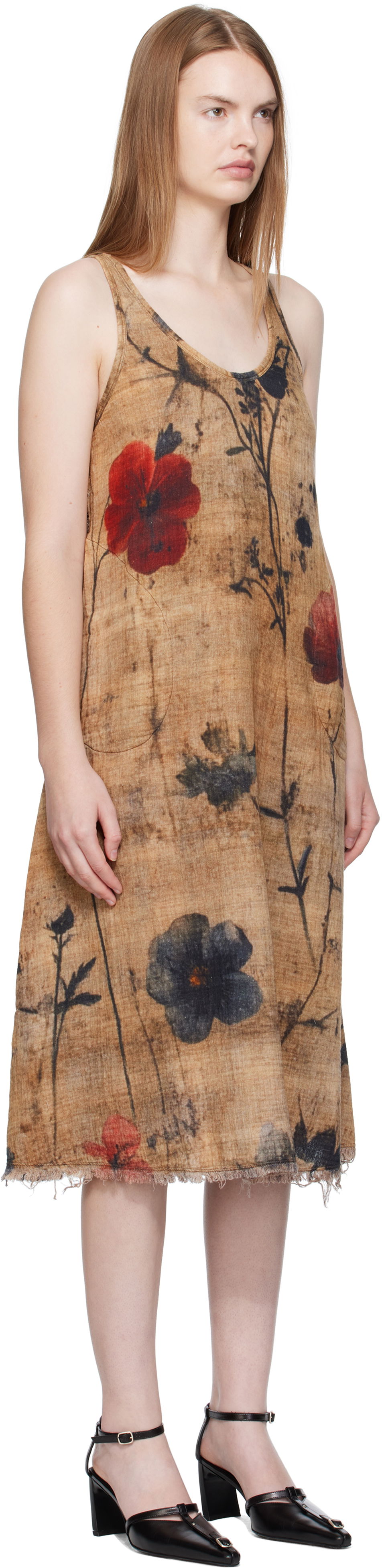 Šaty R13 R13 Reversible Tank Midi Dress Hnedá | R13WR466-R583B, 1