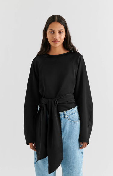 Tričko AXEL ARIGATO Diana Tie-Front Top Čierna | A2123001, 2
