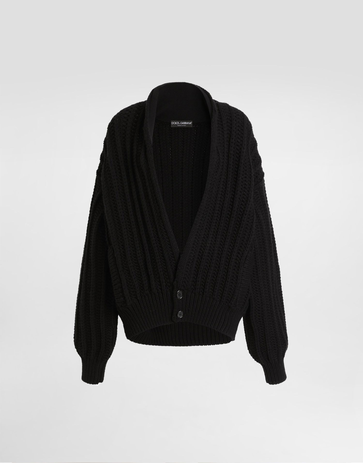 Sveter Dolce & Gabbana Dolce & Gabbana Virgin Wool Knit Cropped Cardigan Čierna | FXVCWTJCVZ2N0000, 0