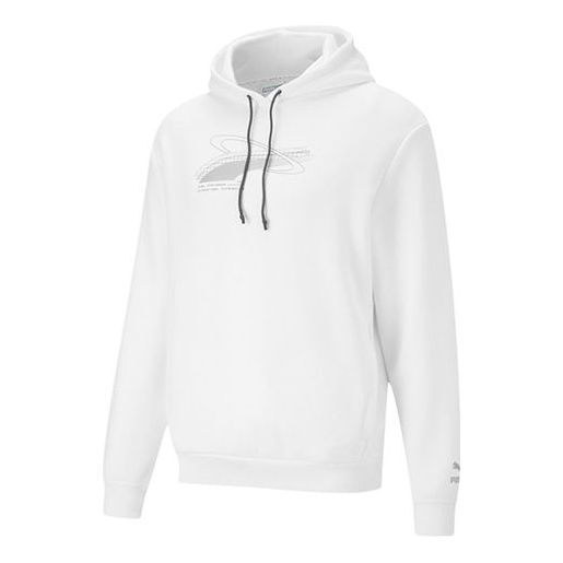 Mikina Puma Fleece Lined Stay Warm Knit Hoodie Biela | 530289-02