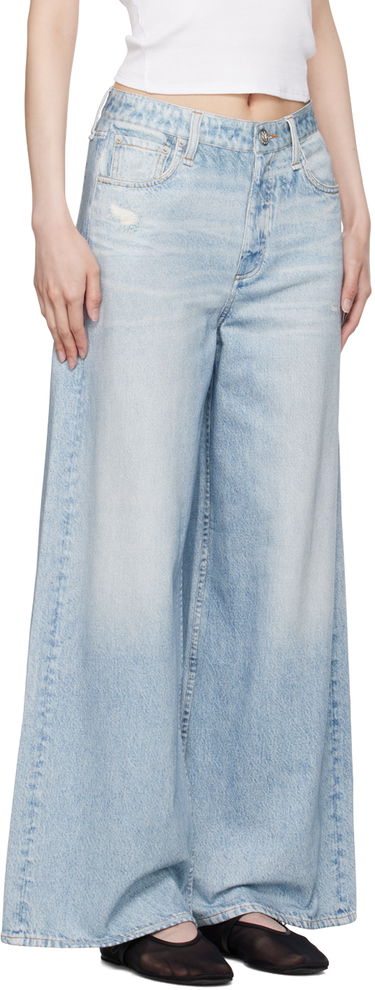 Džínsy rag & bone rag & bone Miramar Sofie Ankle Wide-Leg Trousers Modrá | WCW24S70078207, 1