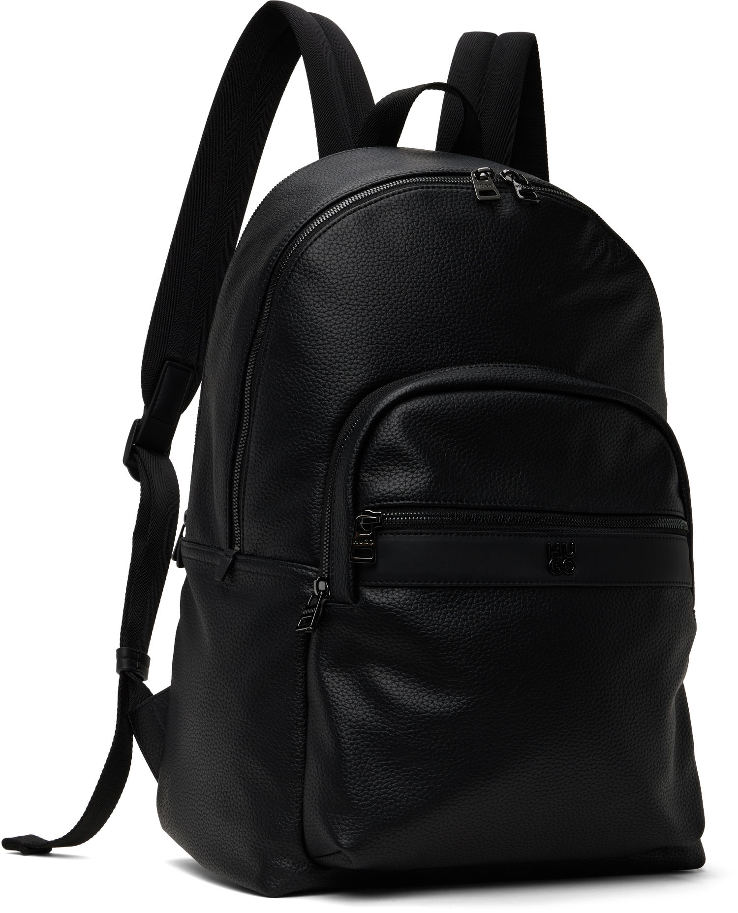 Batoh BOSS Logo Hardware Faux-Leather Backpack Čierna | 50547423, 1