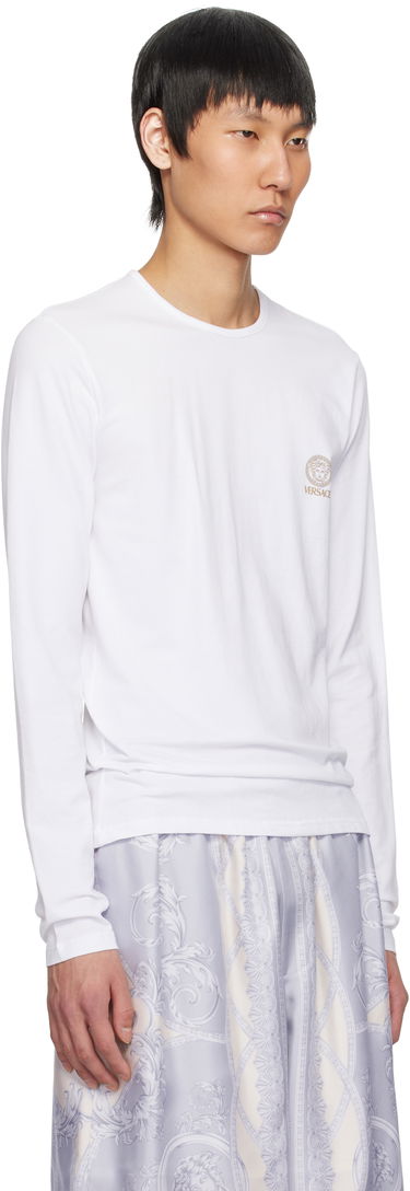 Tričko Versace Medusa Long Sleeve T-Shirt Čierna | AUU01007_1A10011, 4