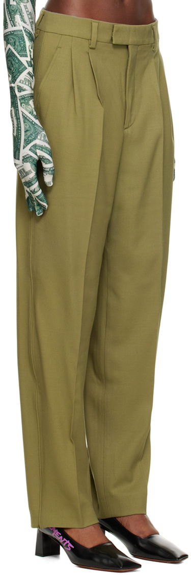 Nohavice VETEMENTS Two-Pleat Trousers Zelené | VL14PA220K, 1