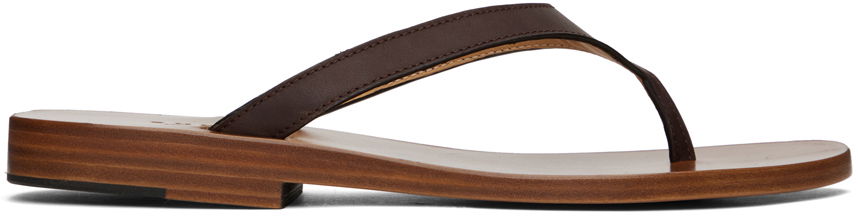 Tenisky a topánky Rhude Leather Beach Sandals Hnedá | RHSS23FO35036372, 0
