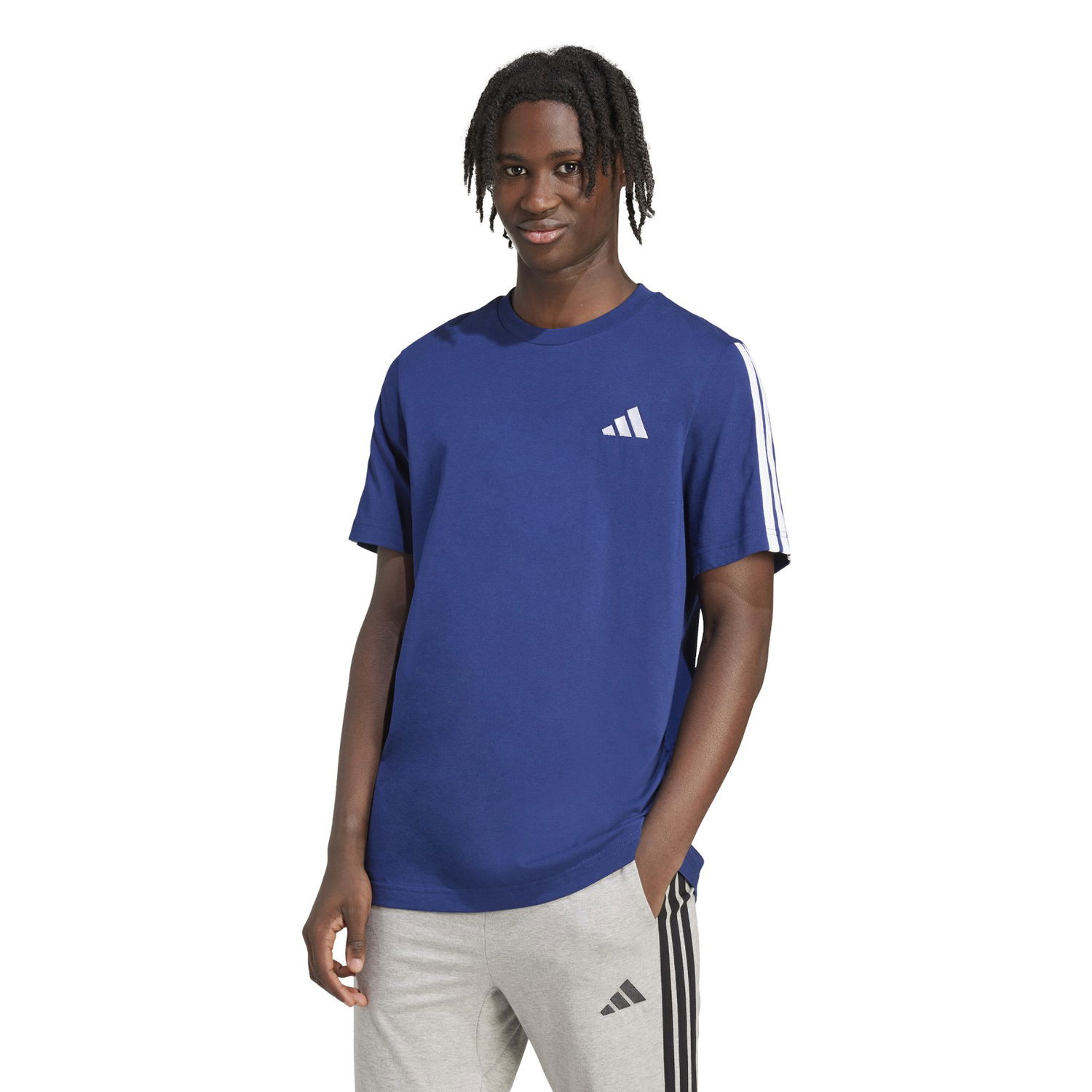 Tričko adidas Performance 3-Stripes Sports T-Shirt Modrá | JV6785, 1