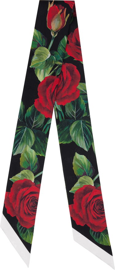 Šál Dolce & Gabbana Floral Jacquard Twill Headscarf Čierna | FS215A GDCQP, 1