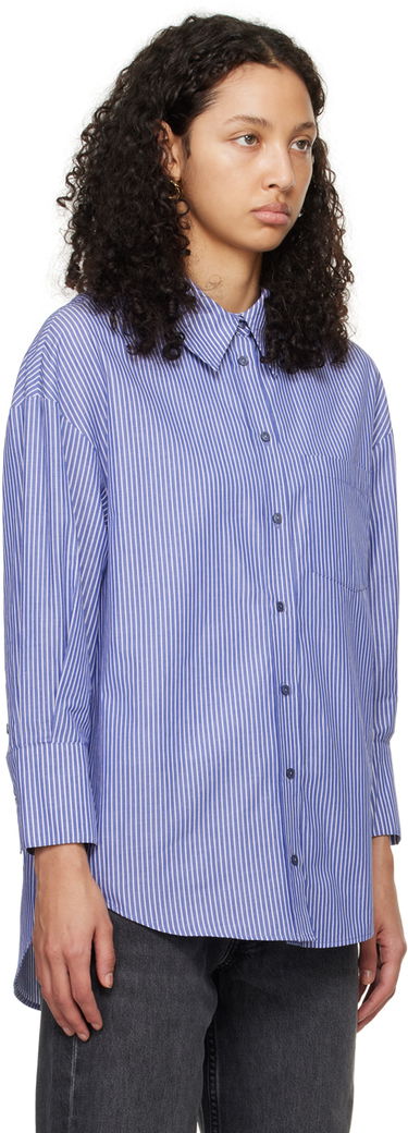 Košeľa Anine Bing Striped Mika Button-Down Shirt Modrá | A-07-3006-404, 1