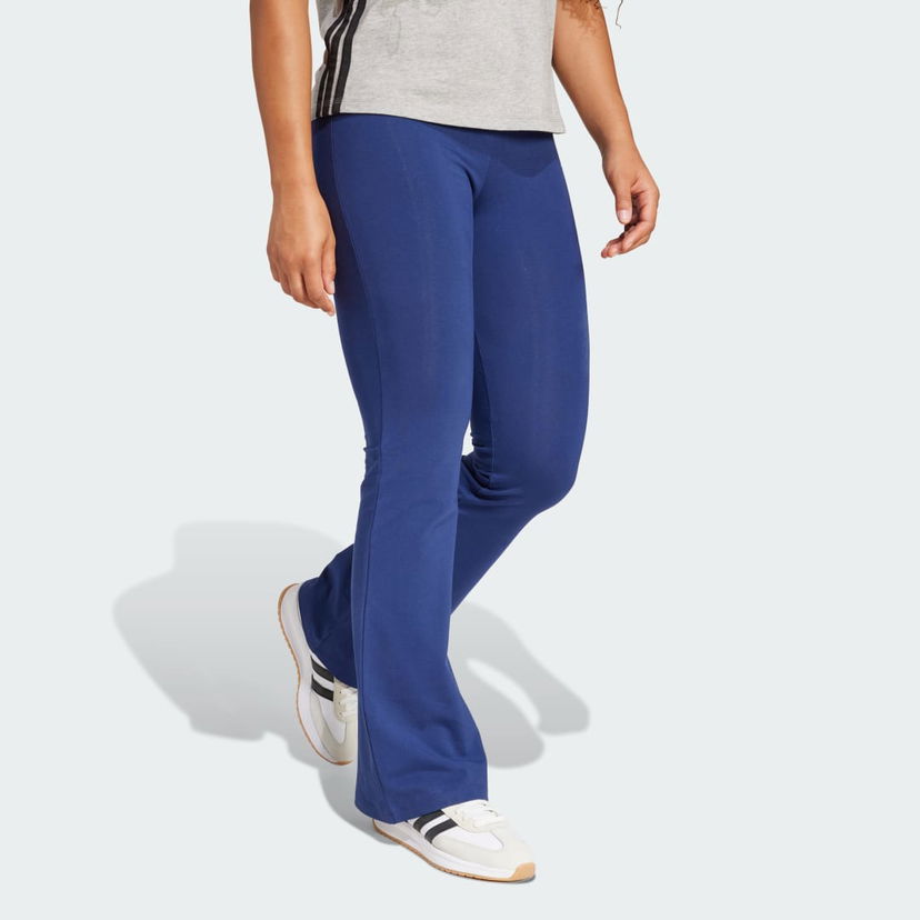 Legíny adidas Performance Essentials Small Logo Flared Leggings Modrá | JD3073
