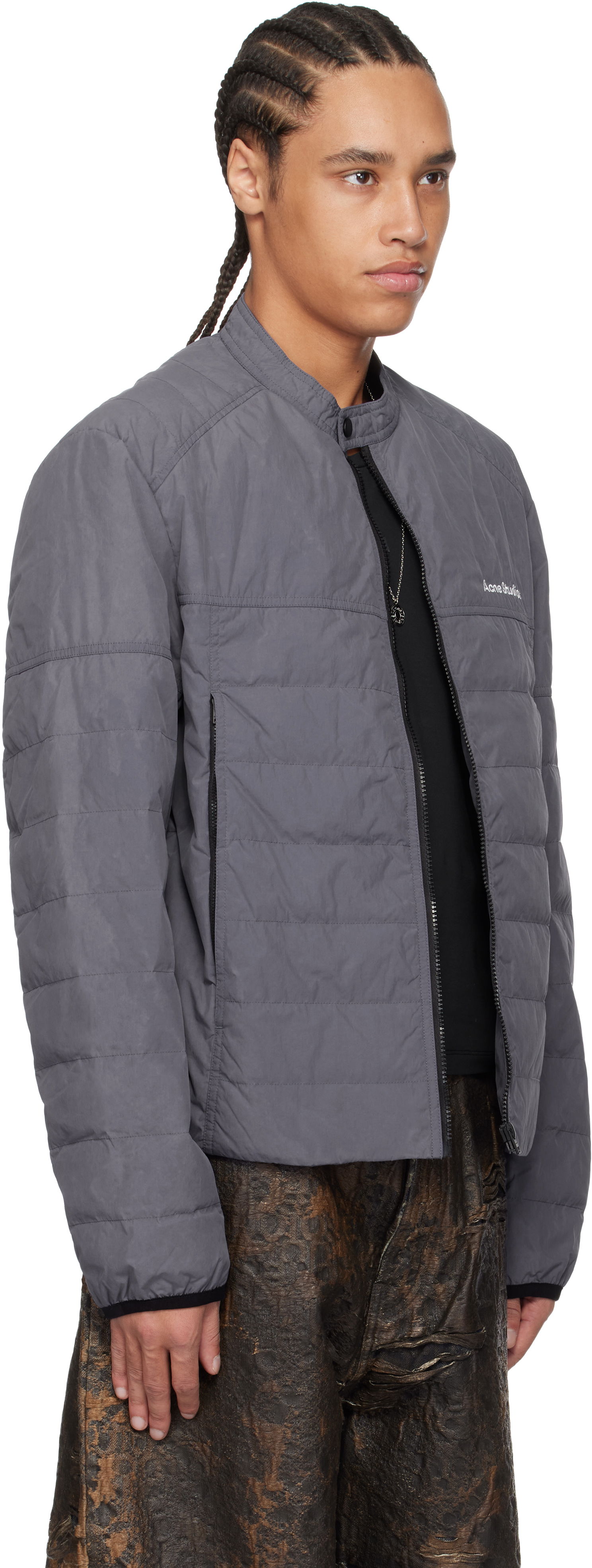 Prešívaná bunda Acne Studios Acne Studios Down Puffer Jacket Šedá | B90812-, 1