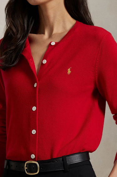 Sveter Polo by Ralph Lauren Red Button-Down Cardigan Červená | 211961279, 3