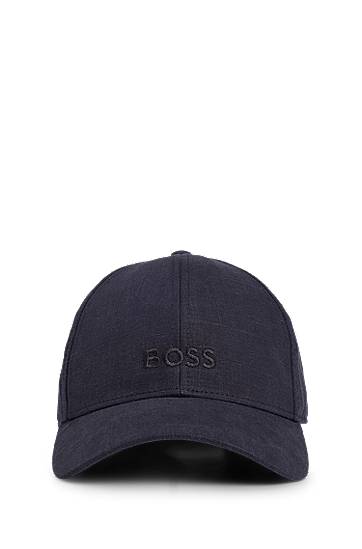 Šiltovka BOSS BOSS Linen Cap with Embroidered Logo Navy | 50539422, 0