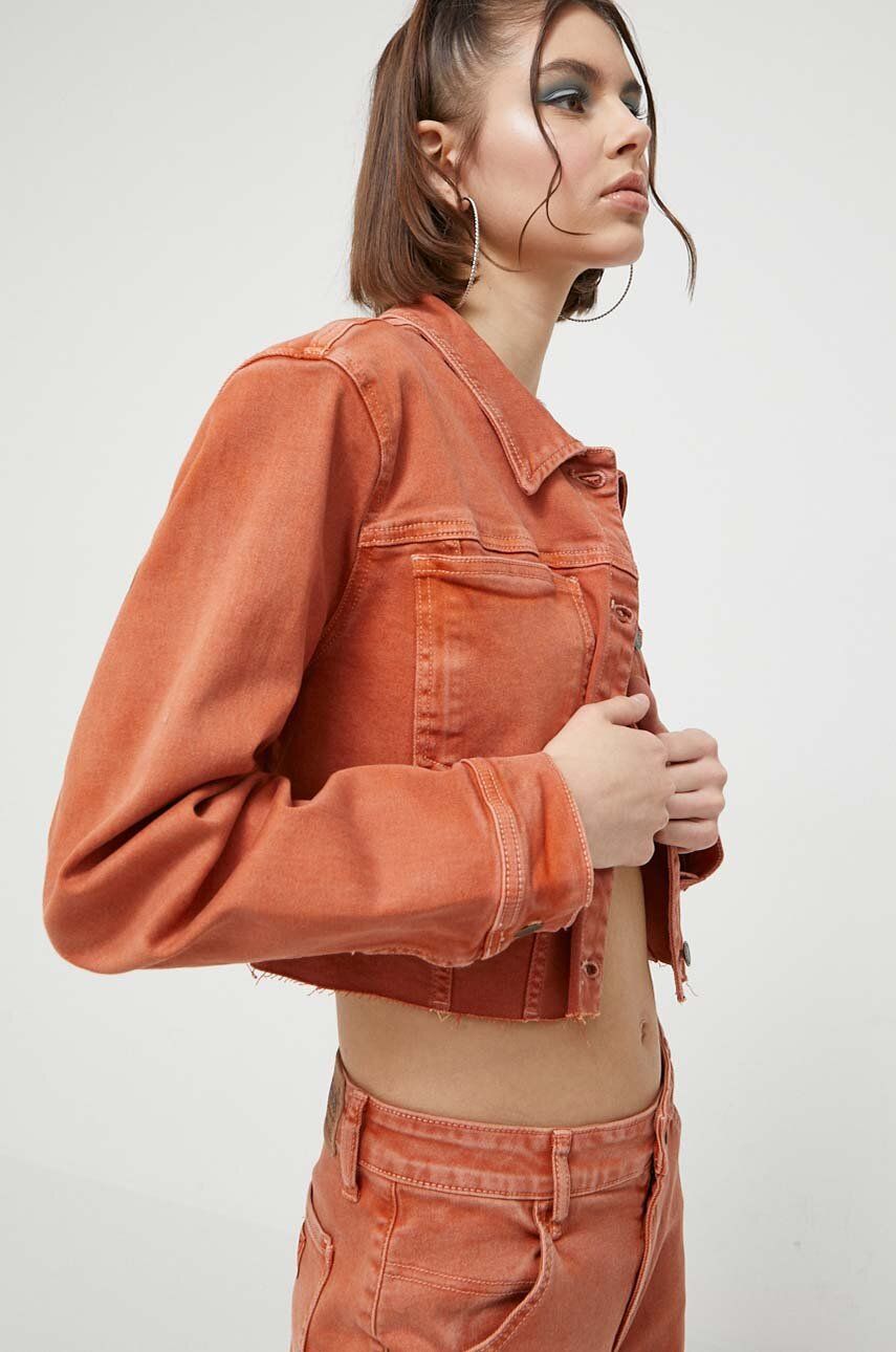 Bunda GUESS Originals Crop Denim Jacket Oranžová | W3GG20D0Z50, 0