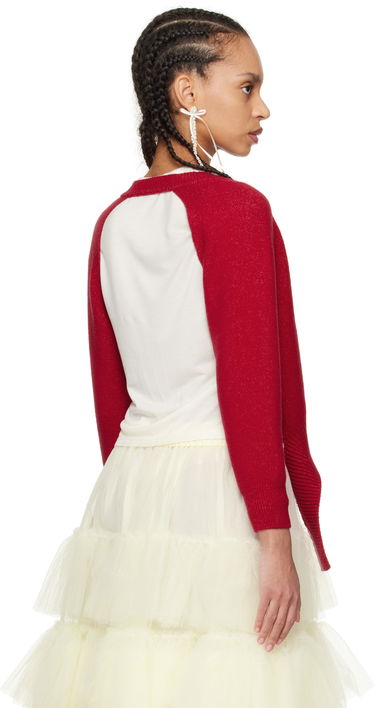 Sveter Simone Rocha Simone Rocha Open Back Cardigan Červená | LMK7 0660, 2