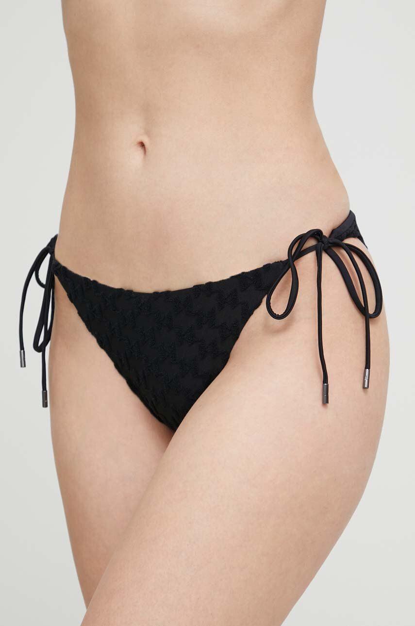 Plavky KARL LAGERFELD Bikini Bottom Čierna | 231W2216, 0