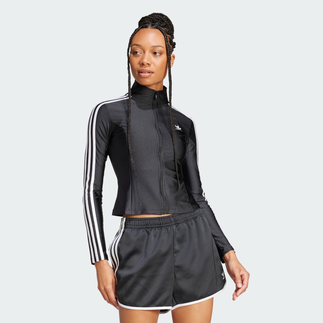 Vetrovka adidas Performance 3-Stripes Slim Jacket Čierna | JD5025, 0