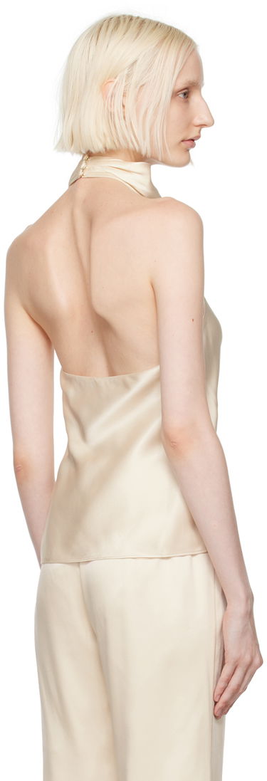 Tielko Anine Bing Eliana Satin Halter Top Béžová | A-07-7838-SDA26, 2