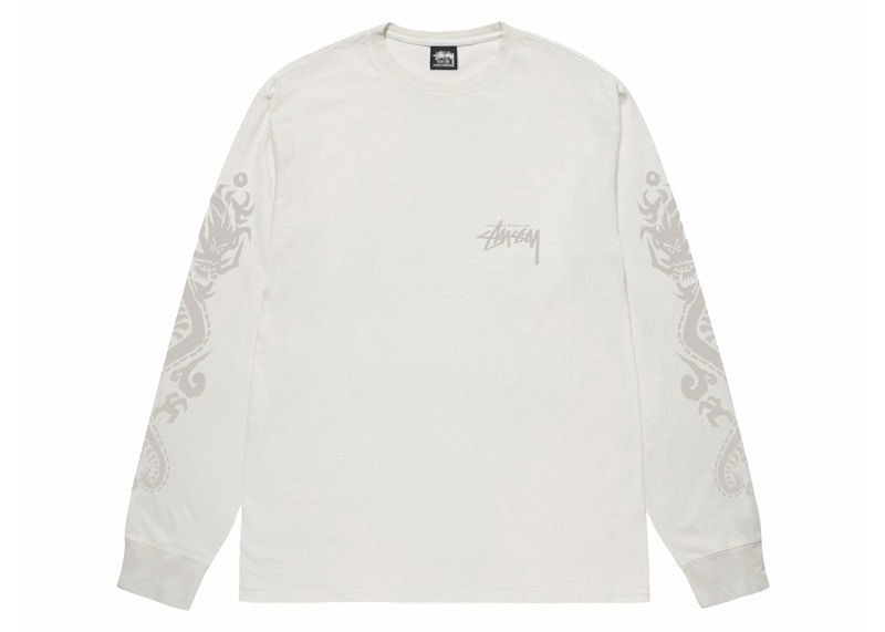 Tričko Stüssy Dragons Long Sleeve T-Shirt Biela | 1995031