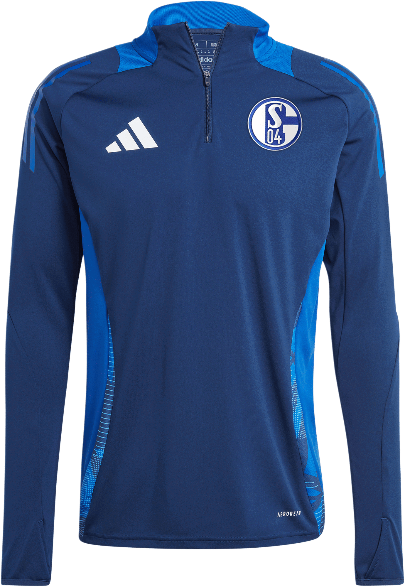 Dres adidas Originals FC Schalke 04 Quarter-Zip Long-Sleeved Training Jersey Modrá | 5s04is1640, 0