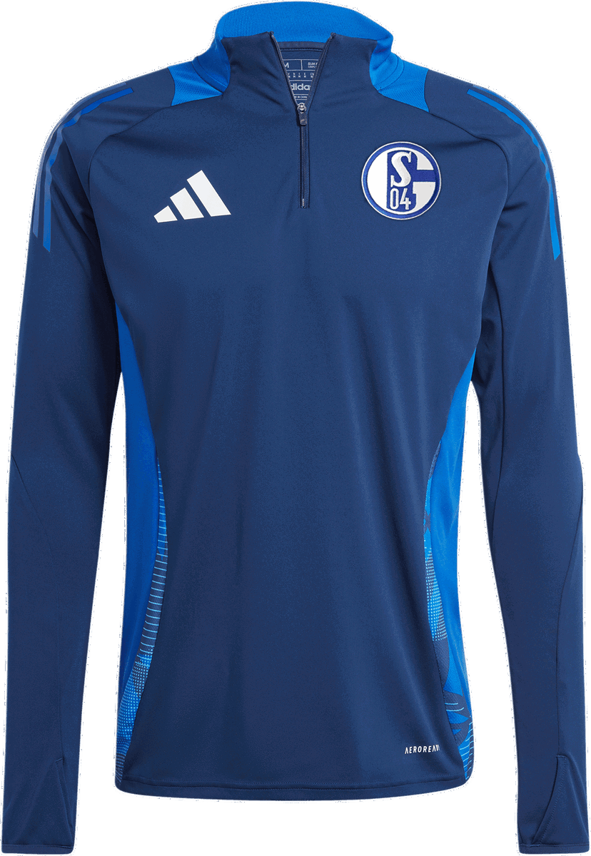 Dres adidas Originals FC Schalke 04 Quarter-Zip Long-Sleeved Training Jersey Modrá | 5s04is1640