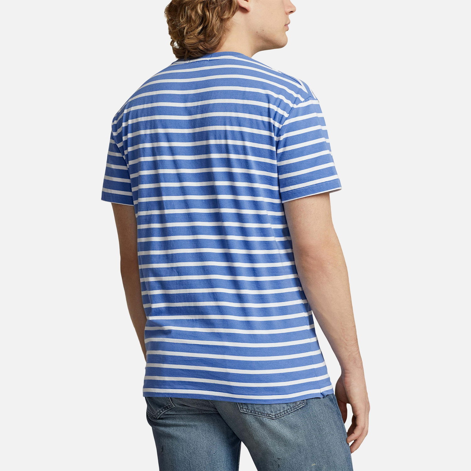 Tričko Polo by Ralph Lauren Polo Ralph Lauren Gestreiftes Classic-Fit Jersey-T-Shirt - New England Modrá | 710934662002, 1