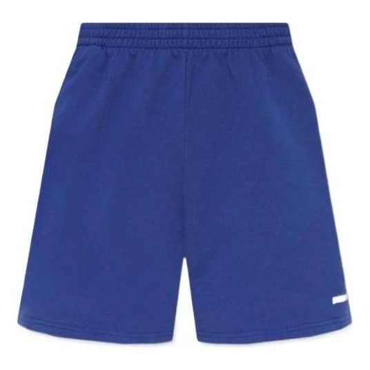 Šortky Balenciaga Shorts With Logo Print Modrá | 676137TNVB64388