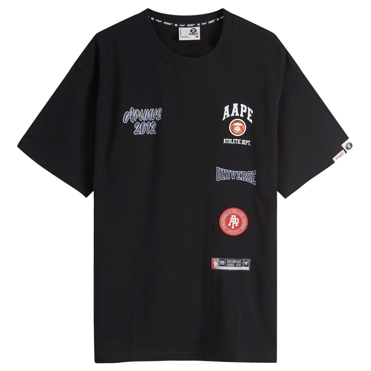 Tričko AAPE by A Bathing Ape AAPE Badge Print Crew Neck T-Shirt, Size Small Čierna | AAPTEM1462XXMBKX, 1