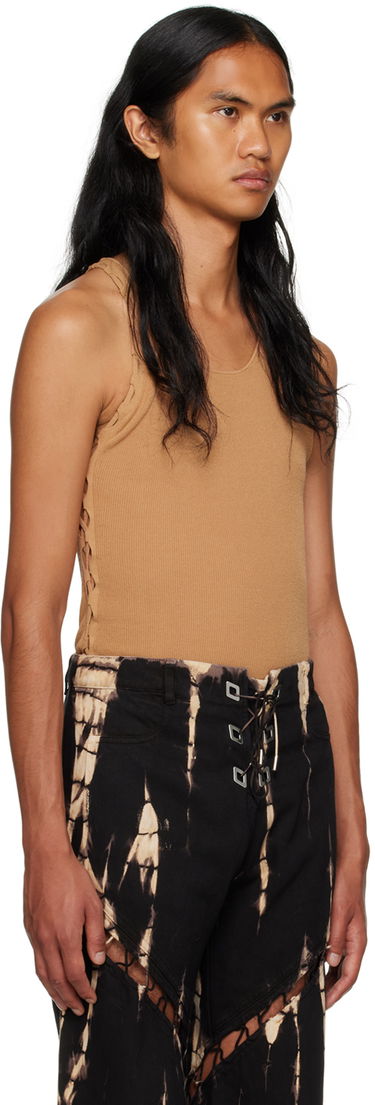 Tielko Dion Lee Ribbed Tank Top Hnedá | C7224F23, 1