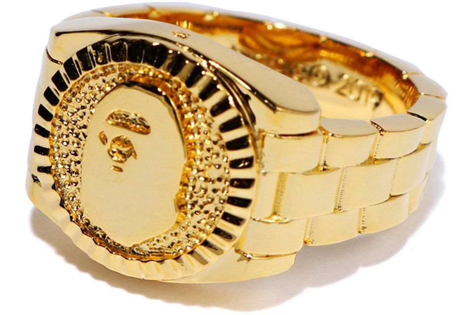 Prsteň BAPE Bape Ape Head Ring Gold Žltá | BAPE-RING-GOLD, 1