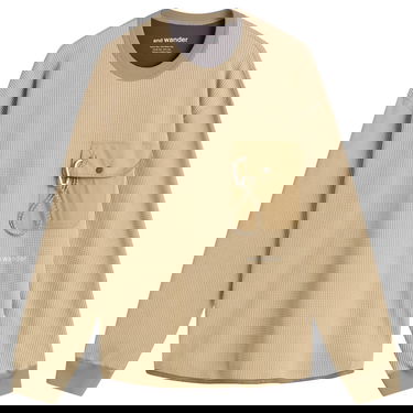 Tričko and wander Longsleeve Waffle T-Shirt Béžová | 5745984084-040, 0