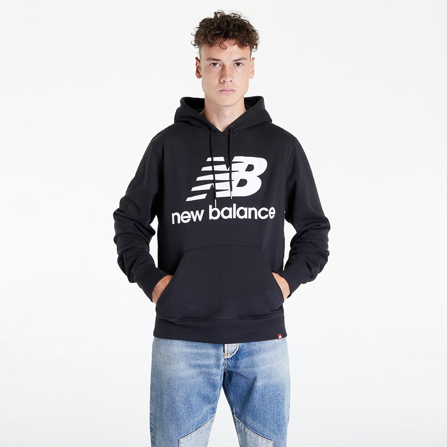 Mikina New Balance Essentials Pullover Hoodie Čierna | MT03558BK, 0