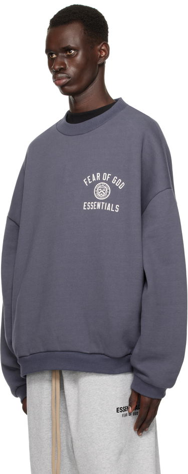 Mikina Fear of God Fear of God ESSENTIALS Fleece Crewneck Sweatshirt Navy | 192HO246264F, 3
