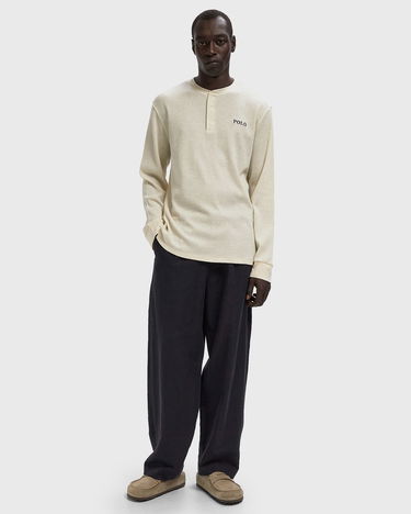 Tričko Polo by Ralph Lauren Polo Ralph Lauren Long Sleeve Henley Sleep Top Béžová | 714950609005, 1