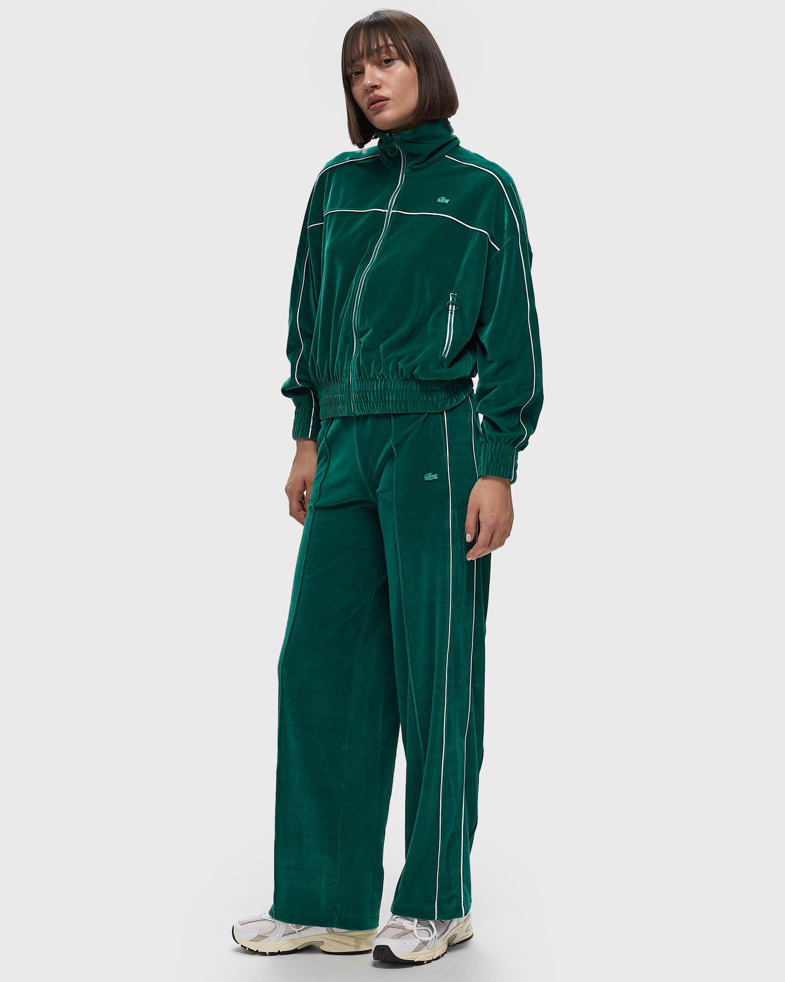 Green Velvet Track Pants