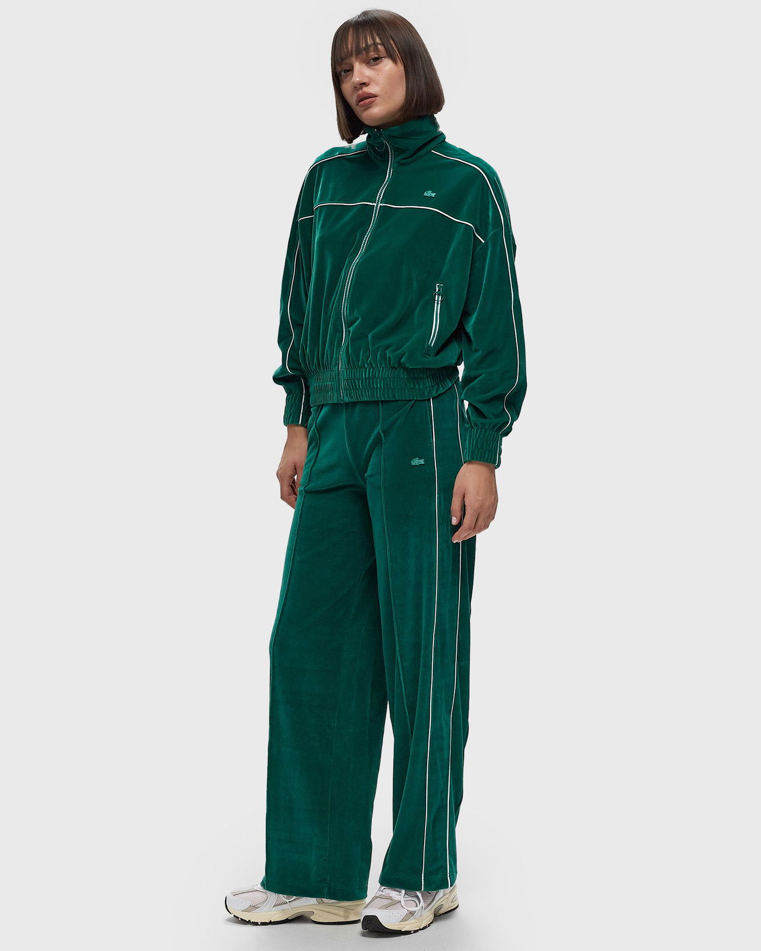 Nohavice Lacoste Green Velvet Track Pants Zelené | XF2650-IBX, 1