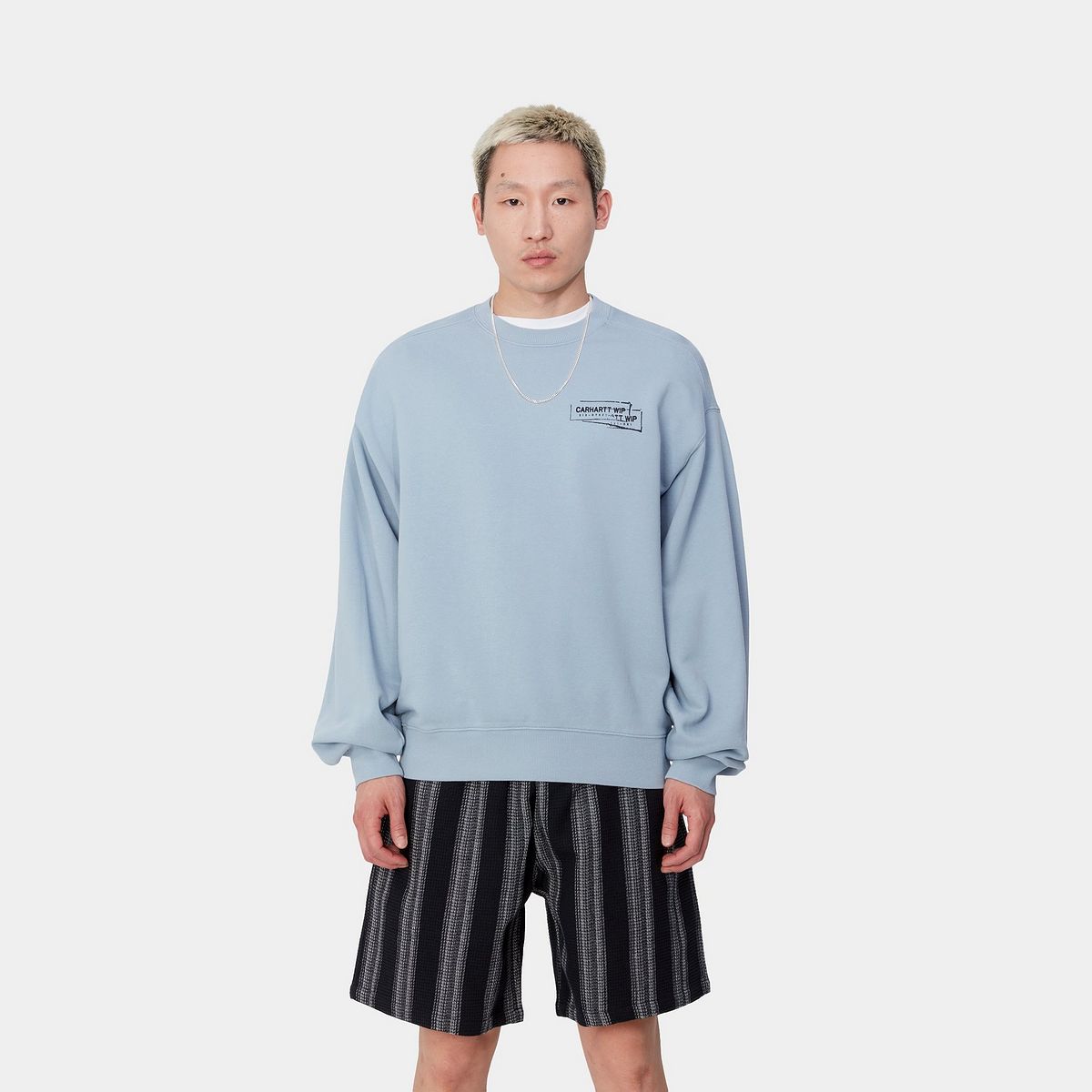 Sveter Carhartt WIP Stamp Sweat Modrá | I033620_9, 0