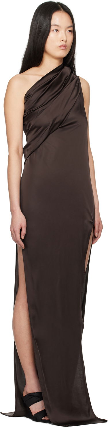 Šaty Rick Owens Rick Owens Hollywood Athena Arrowhead Maxi Dress Hnedá | RP01E7509 SCH, 1