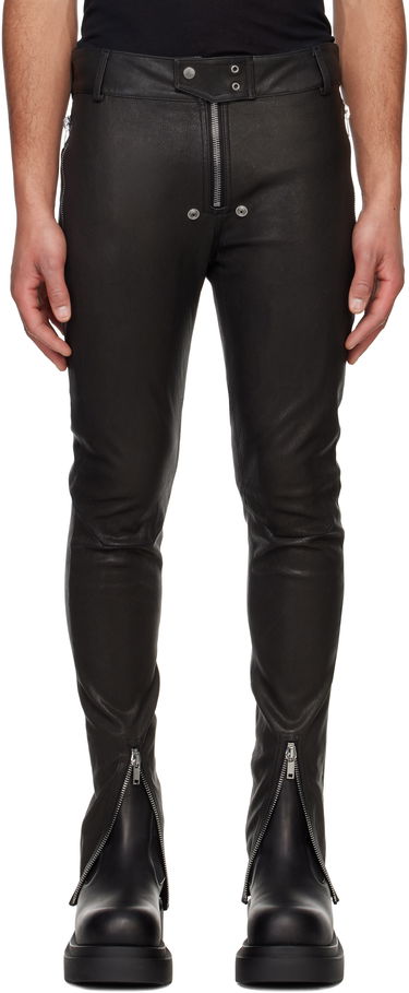 Nohavice Rick Owens Rick Owens Tyrone Bela Leather Pants Čierna | RU01E5394 LSG, 0