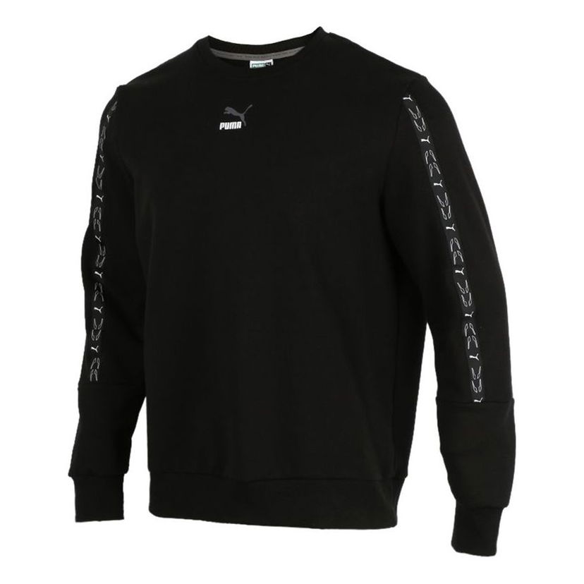 Sveter Puma Elevate Crew Neck Long Sleeve Sweater Čierna | 531072-01